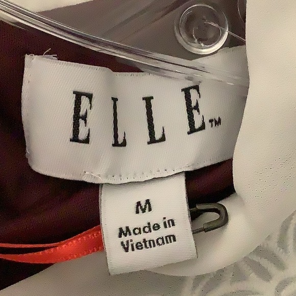 Elle Burgundy and White Dress - Picture 6 of 7